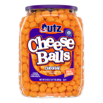 Utz Cheese Balls Baked Cheddar 23oz