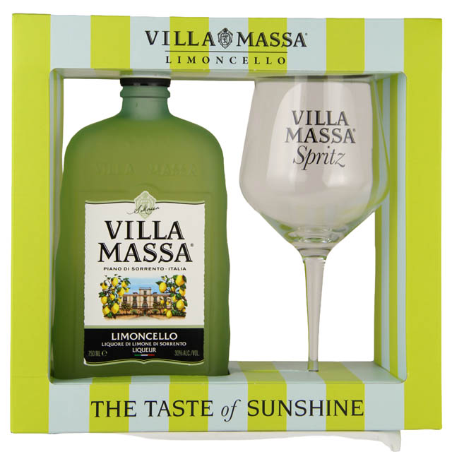 Villa Massa Limoncello  Gift Set w Spritz Glass