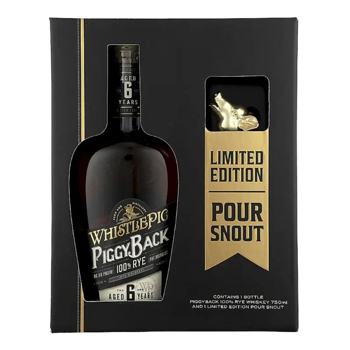 WhistlePig 6yr PiggyBack Rye  Gift Set w/ snout pourer
