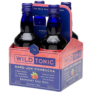 Wild Tonic Hard Raspberry Rose Kombucha  4pk Btl