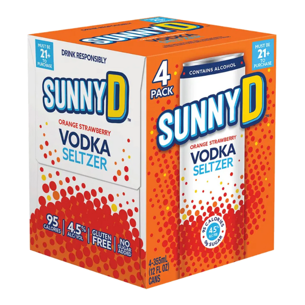 Sunny D Orange Strawberry Vodka Seltzer   Cn