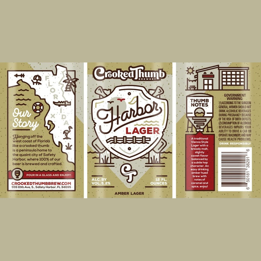 Crooked Thumb Harbor Lager  6pk Cn
