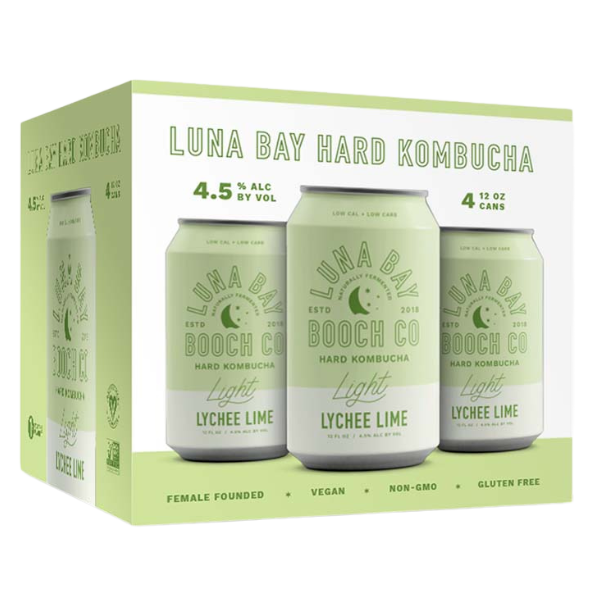 Luna Bay Lime Lychee Kombucha  4pk Cn