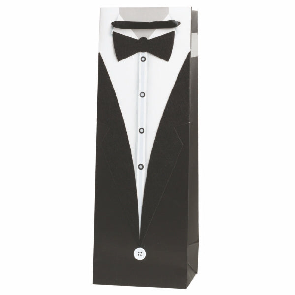 True Tuxedo Dot Double Wine Bag
