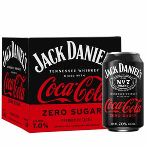 Jack Daniels & Coca Cola Zero Sugar 4pk Can