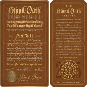 Blood Oath Pact No 11 Bourbon