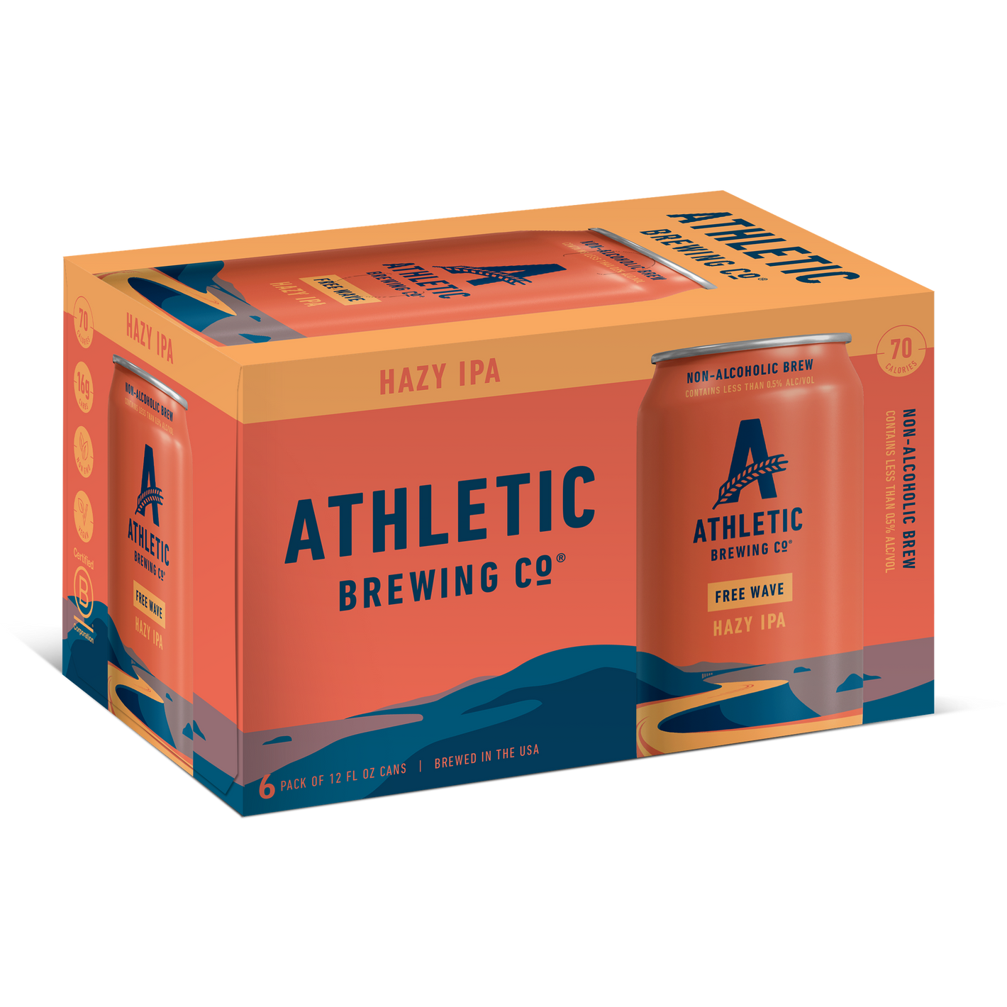 Athletic Brewing Free Wave NA Hazy IPA  6pk Cn
