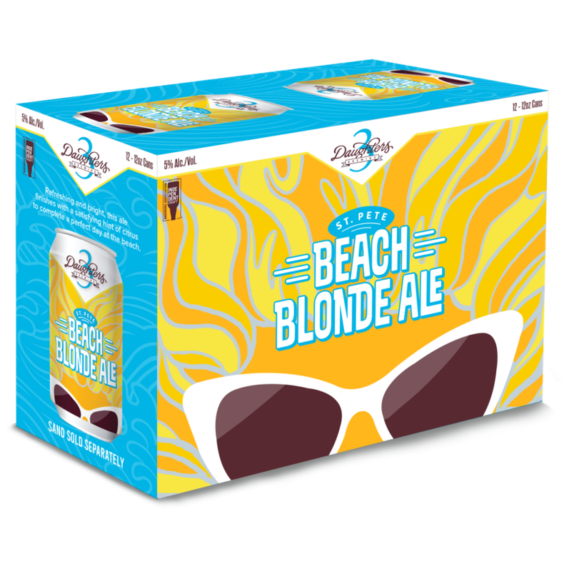 3 Daughters Beach Blonde Ale  12pk Cn