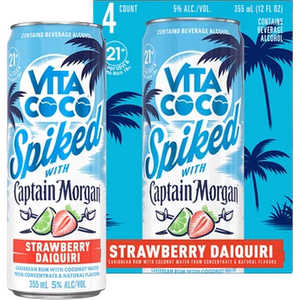 Vita Coco Spiked with Captain Morgan Strawberry Daiquiri 4pk