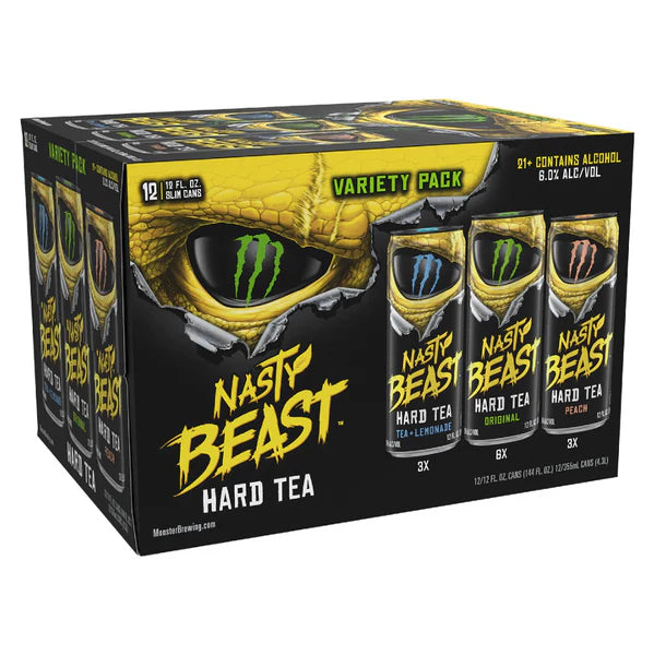 The Nasty Beast Unleashed Monster Seltzer Variety  12pk Cn