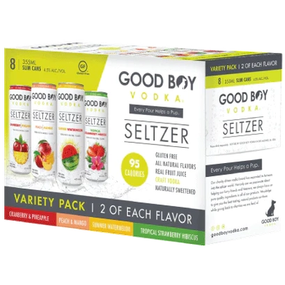 Good Boy Vodka Seltzer Variety  8pk Cn