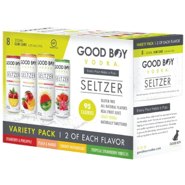 Good Boy Vodka Seltzer Variety  8pk Cns