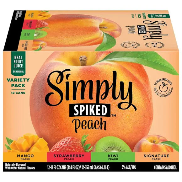 Simply Spiked Peach Lemonade  12pk Cn