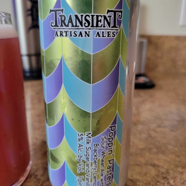 Transient Poppin Pastels Blackberry Sour  4pk Cn