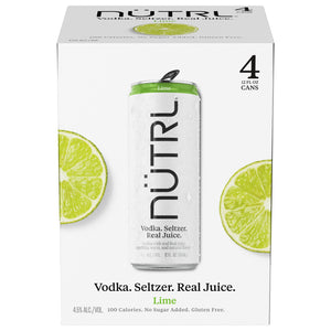 Nutrl Lime Vodka Seltzer  4pk Cn