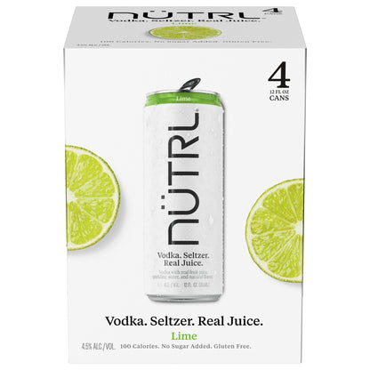 Nutrl Lime Vodka Seltzer  4pk Cn