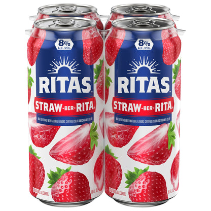 Bud Light Straw Ber Rita  4pk Cn