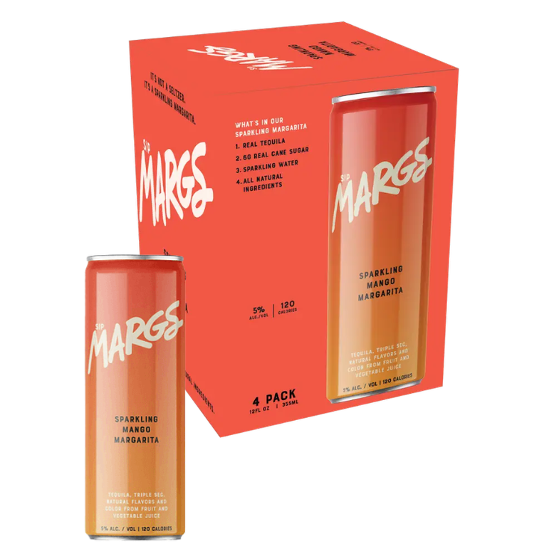 Sip Margs Sparkling Mango Margaritas 4pk