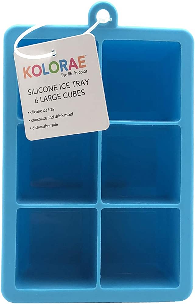 Kolorae Silicone 6 Cube Ice Tray - Luekens Wine & Spirits